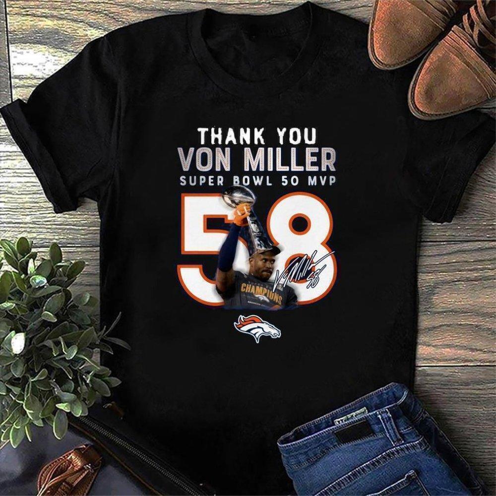 Von Miller Super Bowl 50 Signature Football Fan Unisex T-Shirt